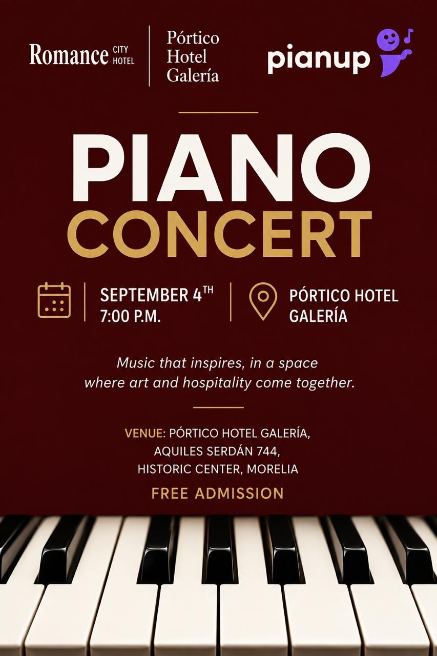 Piano concert flyer